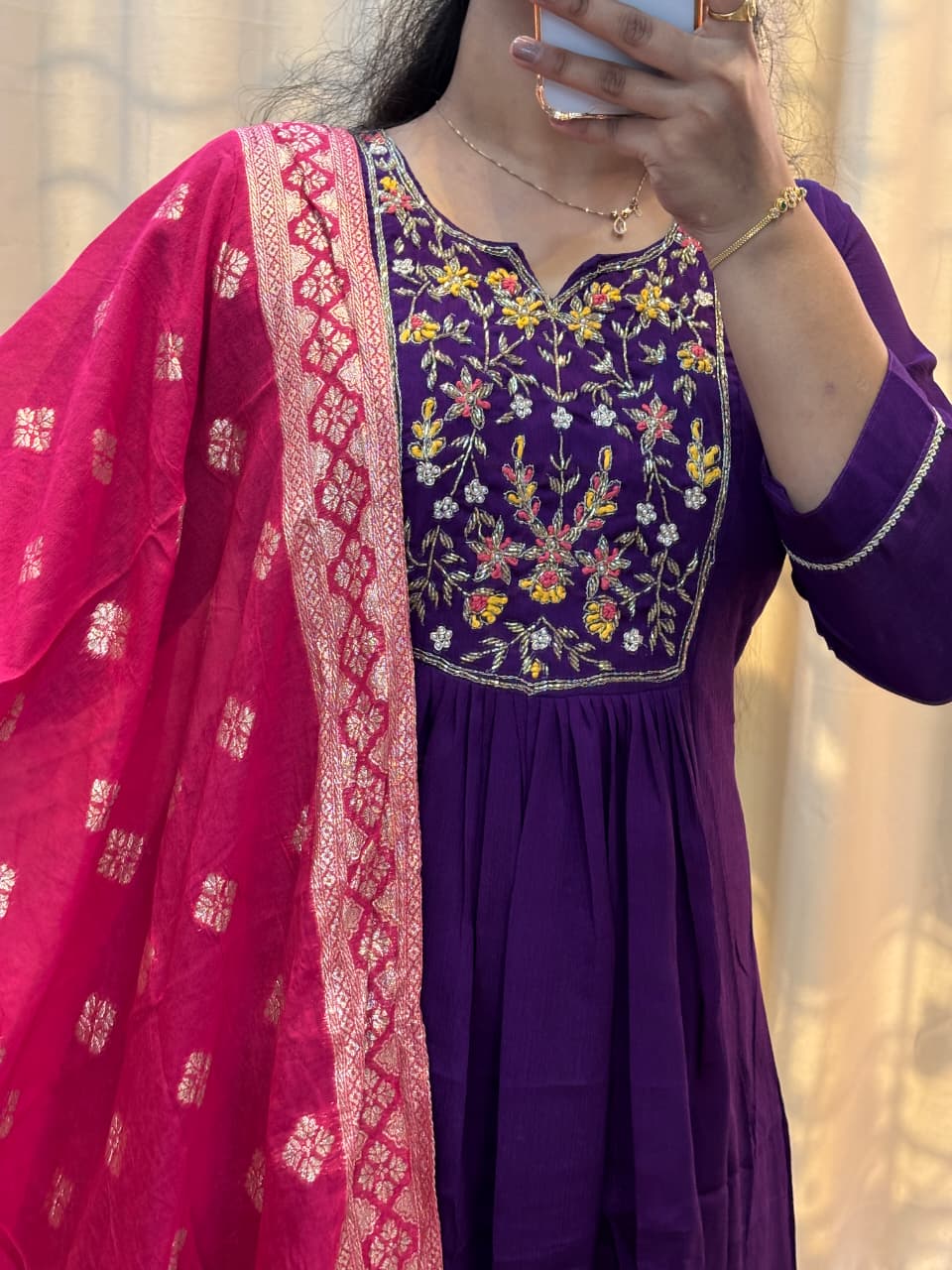 DD962 - Vithya Series Premium Banaras kurti main image 0